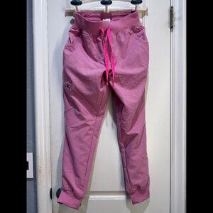 FIGS High Waisted Zamora Jogger Scrub Pants Chalk Pink - XS Petite